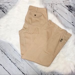 Express tan cargo wide leg pants